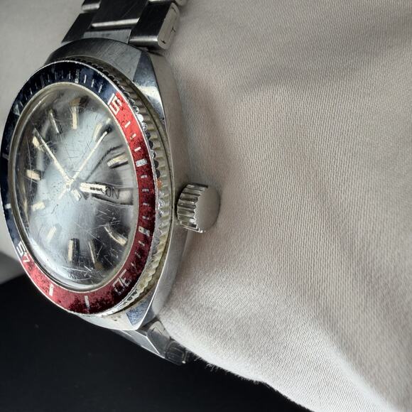1960s ELGIN Diver Automatic Wristwatch 17 Jewels Day/Date Pepsi Bezel main image 7